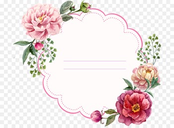 Picture frame Flower Floral design Stock photography - Peony flower painted circular border 