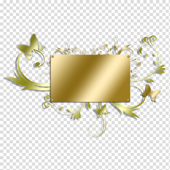 Picture Frame Flower Gold Golden Free Download PNG HD