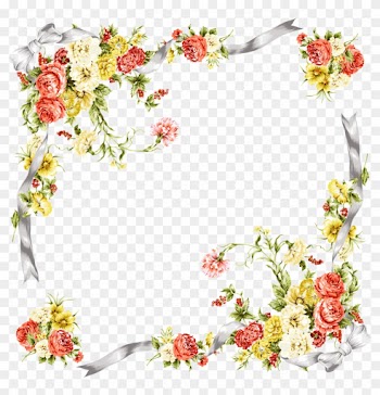 Picture Frame Flower Photography Paper - Paper Border Desing