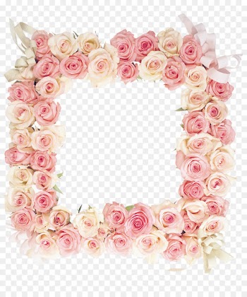 Picture frame Flower - Pink Rose Frame 