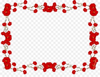 Picture frame Flower Rose Clip art - Red Flower Frame PNG Transparent 