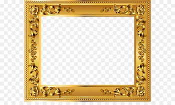 Picture frame Gold Clip art - Gold Deco Border Frame Transparent PNG Image 