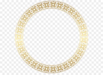 Picture frame Gold Clip art - Round Gold Border Frame Transparent PNG Clip Art 