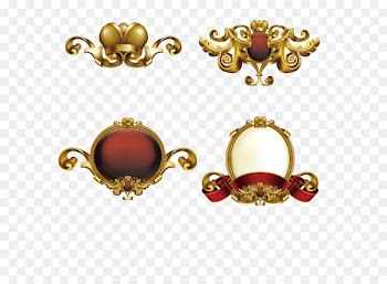 Picture frame Gold Ornament - Gorgeous texture decorative borders vector material 