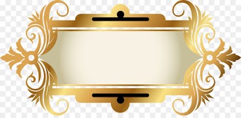 Picture frame - Golden sparkle label 