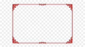 Picture frame Green - Chinese red edge stripes border 