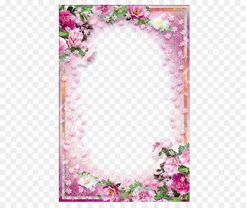 Picture frame Pink Application software Download - Warm pink flowers floral frame 
