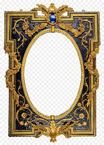 Picture frame Porcelain French Imperial Eagle - Golden eagle frame 