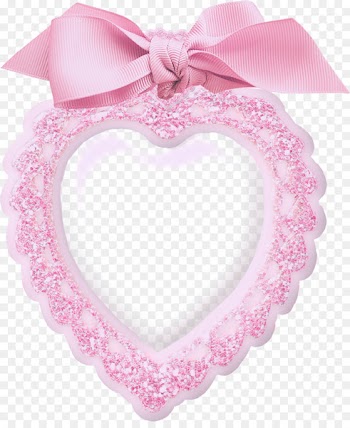 Picture frame Wallpaper - Pink Ribbon Heart Frame 