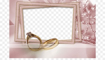 Picture frame Wedding Marriage Photography - There are pearl ring wedding photo frame 