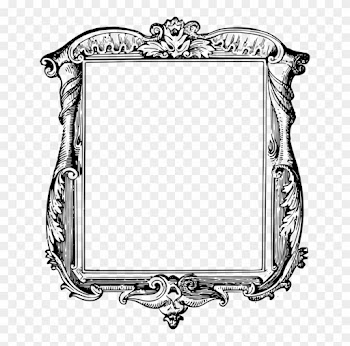 Picture Frames Black And White Decorative Arts Computer - Square Vintage Frame
