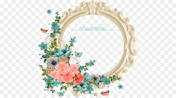 Picture Frames Flower Pattern - Halloween Round Frame 
