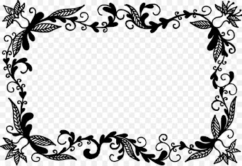 Picture Frames Flower - vector border 