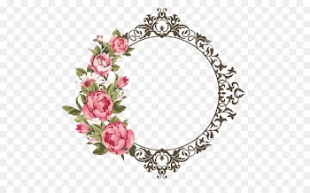 Picture Frames Flower Watercolor painting Clip art - marsala 