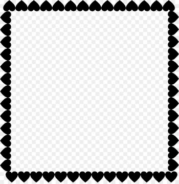 Picture Frames Heart Love Clip art - black border 
