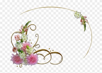 Picture Frames Light Floral Design Clip Art - Picture Frame