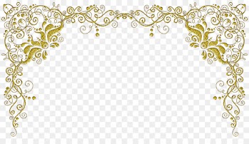 Picture Frames Paper Arabesque Ornament - yellow frame 