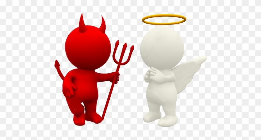 Picture Freeuse Not Meaning But The Society Setherial - Angel And Devil On Shoulder