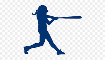 Picture - Girl Softball Player Silhouette