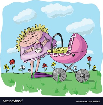 Picture of a baby carriage vector image