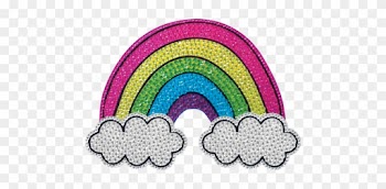 Picture Of Rainbow And Clouds Rhinestone Decals - Iscream Rainbow And Clouds Removable Rhinestone Decals
