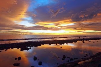 Picture of Water Body Under White Clouds and Blue Sky