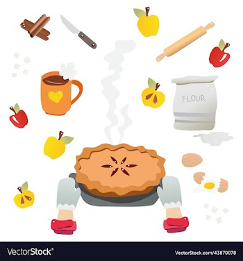 pie apples and kitchen utensils