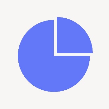 Pie chart icon, blue flat | Free Icons - rawpixel