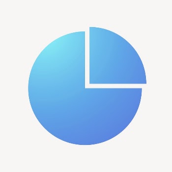 Pie chart icon, gradient design | Free Icons - rawpixel