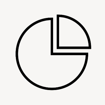 Pie chart icon, line art | Free Icons - rawpixel