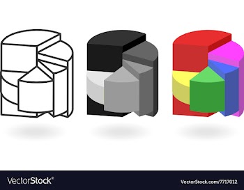 Pie chart icons vector image