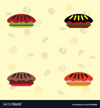 Pie collection icons vector image