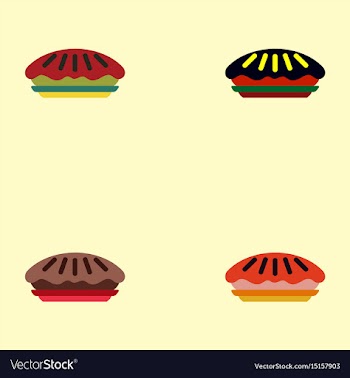 Pie set vector image