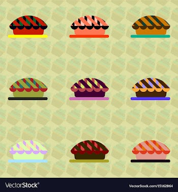 Pie set vector image