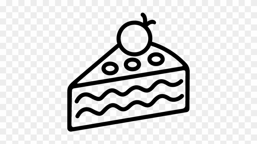 Piece Of Cake With Berries Vector - Piece Of Cake Vector Png