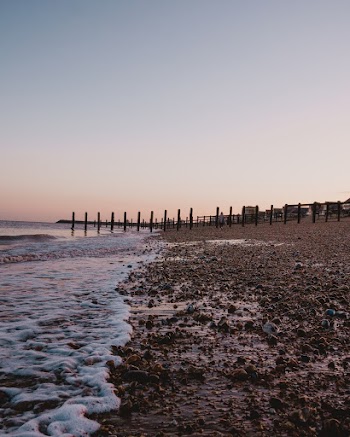Pier Post on the Shore