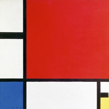 Piet Mondrian's Composition with Red, | Free Photo Illustration - rawpixel