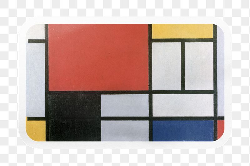 Piet Mondrian's png abstract pattern | Free PNG - rawpixel