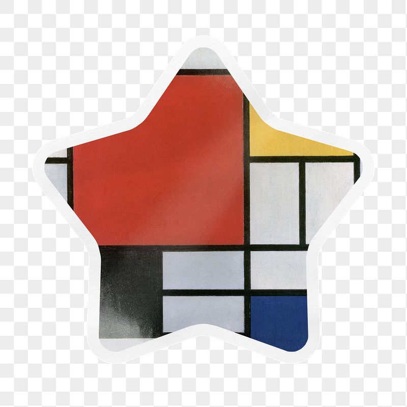 Piet Mondrian's png abstract pattern | Free PNG - rawpixel