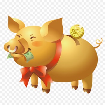 Pig Adobe Illustrator Clip art - Golden Pig piggy bank 