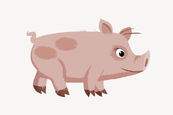 Pig clipart, animal illustration vector. | Free Vector - rawpixel