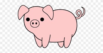Pig Clipart Farm Animal - Pig Black And White