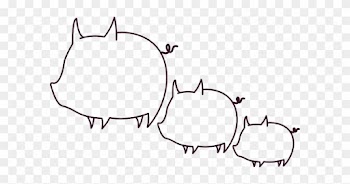 Pig Clipart - Outline Of A Pig
