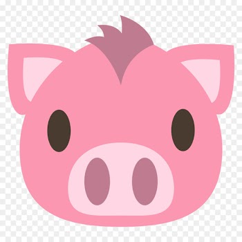 Pig Emoji Sticker Kiss SMS - pig 