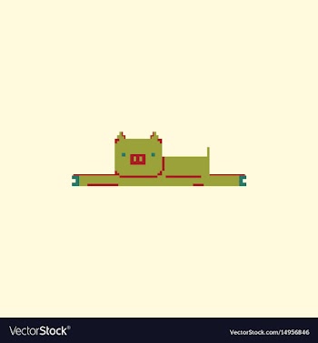 Pig in pixel art style vector image