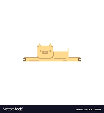Pig in pixel art style vector image