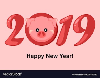 pig piglet symbol chinese new year 2019