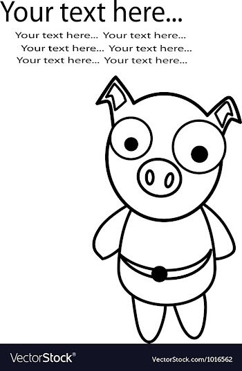 Pig vector image