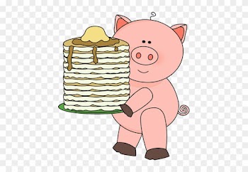 Pig With Pancakes - If You Give A Pig A Pancake Clipart