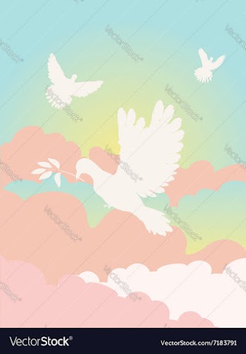 Pigeon in the Clouds2 vector image